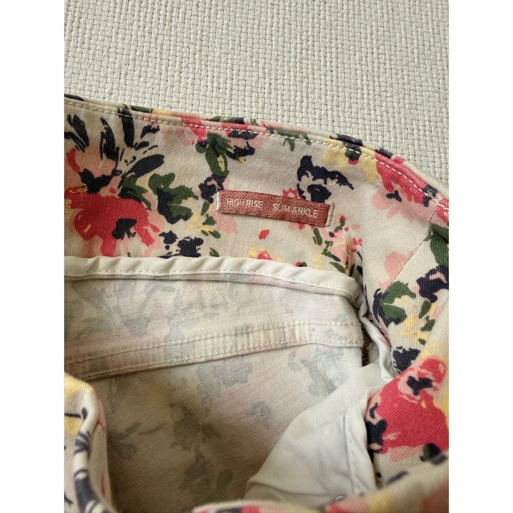 JAG High Rise Slim Ankle Floral Jeggings Womens Size 0 Stretch Jeans Pink - Picture 3 of 9